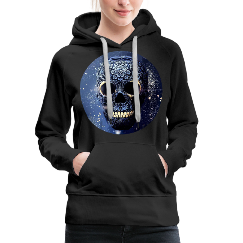 Kapuzenpullover Sweatjacke Sweatshirt Hoodie Pulli Basic Damen Kapuze Frauen - Schwarz