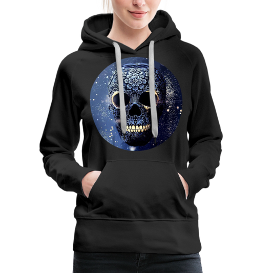 Kapuzenpullover Sweatjacke Sweatshirt Hoodie Pulli Basic Damen Kapuze Frauen - Schwarz