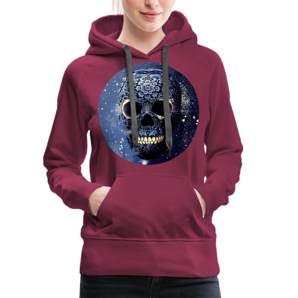Kapuzenpullover Sweatjacke Sweatshirt Hoodie Pulli Basic Damen Kapuze Frauen - Bordeaux