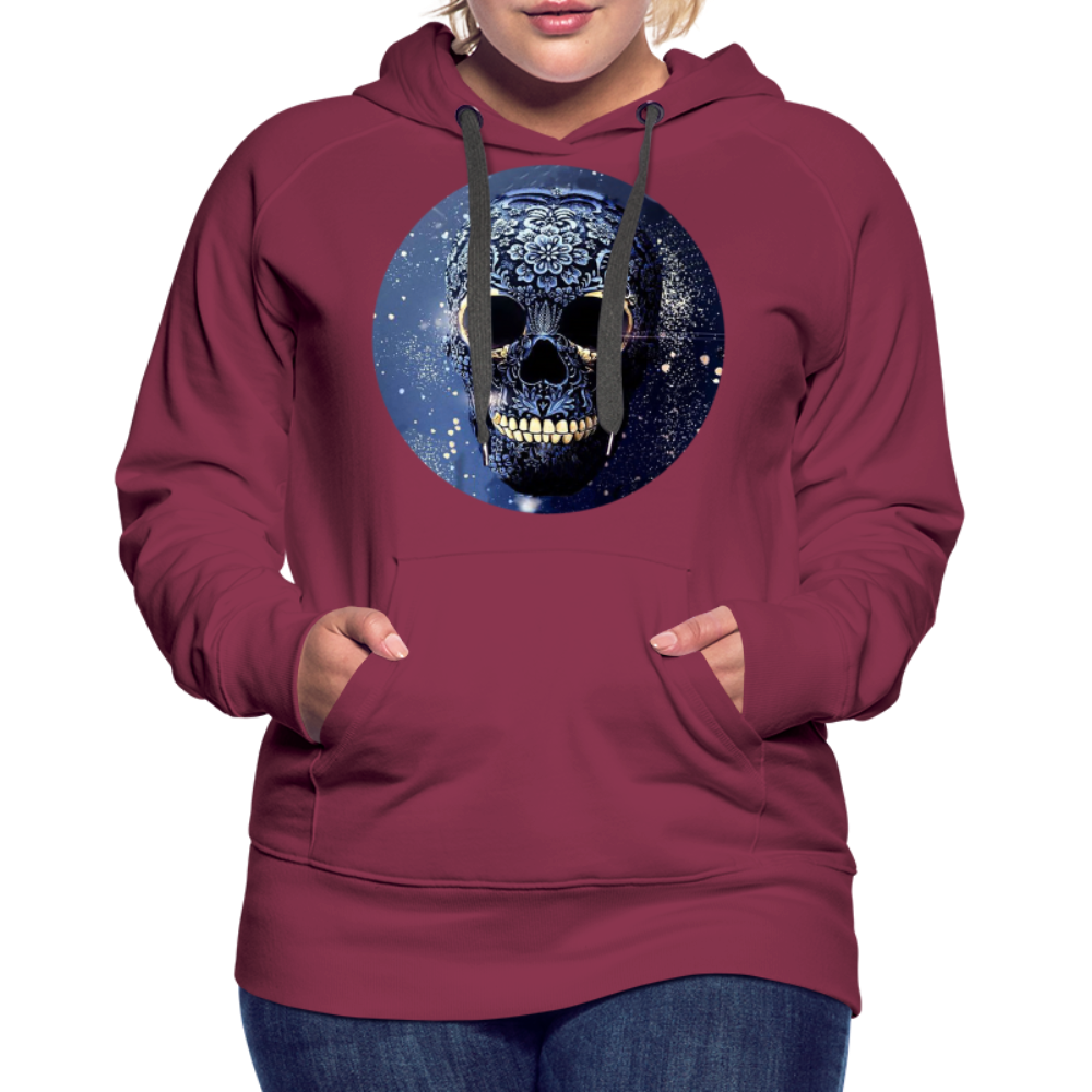 Kapuzenpullover Sweatjacke Sweatshirt Hoodie Pulli Basic Damen Kapuze Frauen - Bordeaux