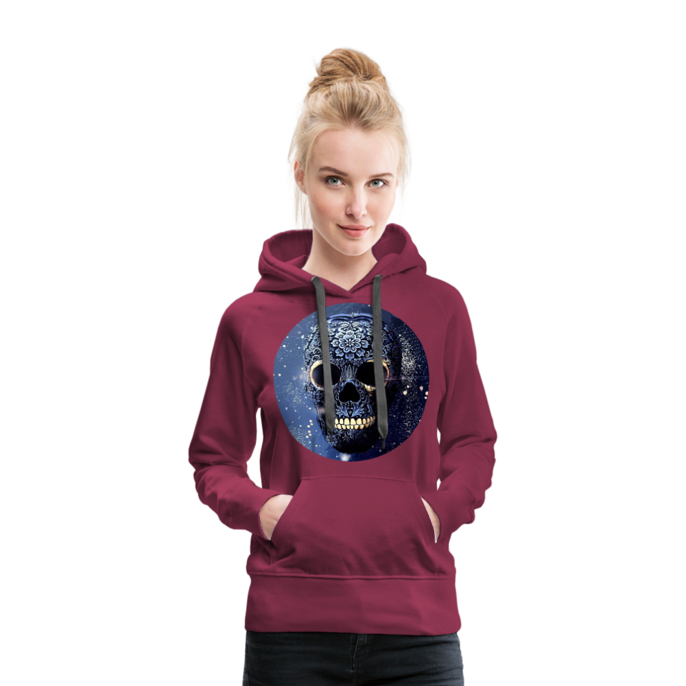 Kapuzenpullover Sweatjacke Sweatshirt Hoodie Pulli Basic Damen Kapuze Frauen - Bordeaux