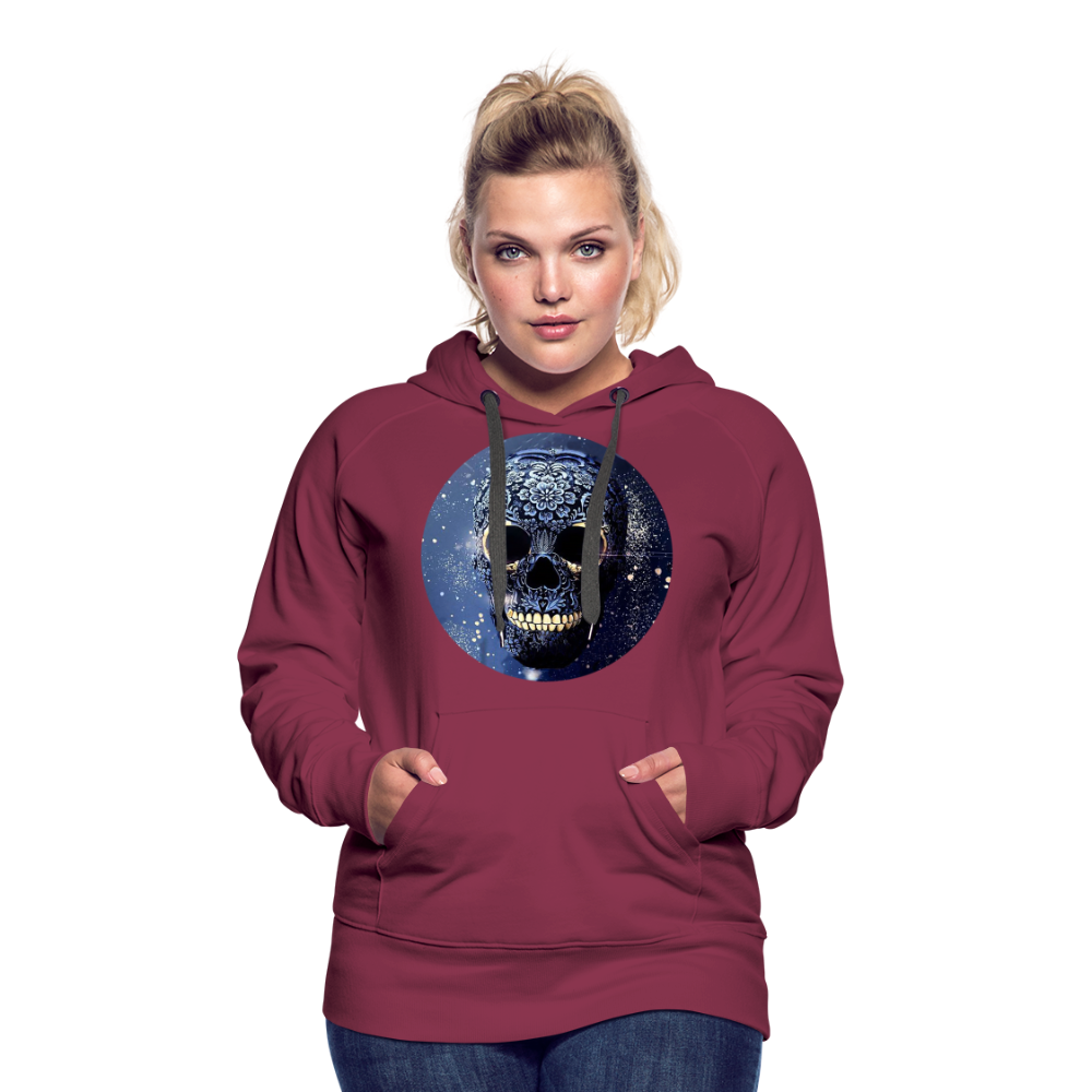 Kapuzenpullover Sweatjacke Sweatshirt Hoodie Pulli Basic Damen Kapuze Frauen - Bordeaux