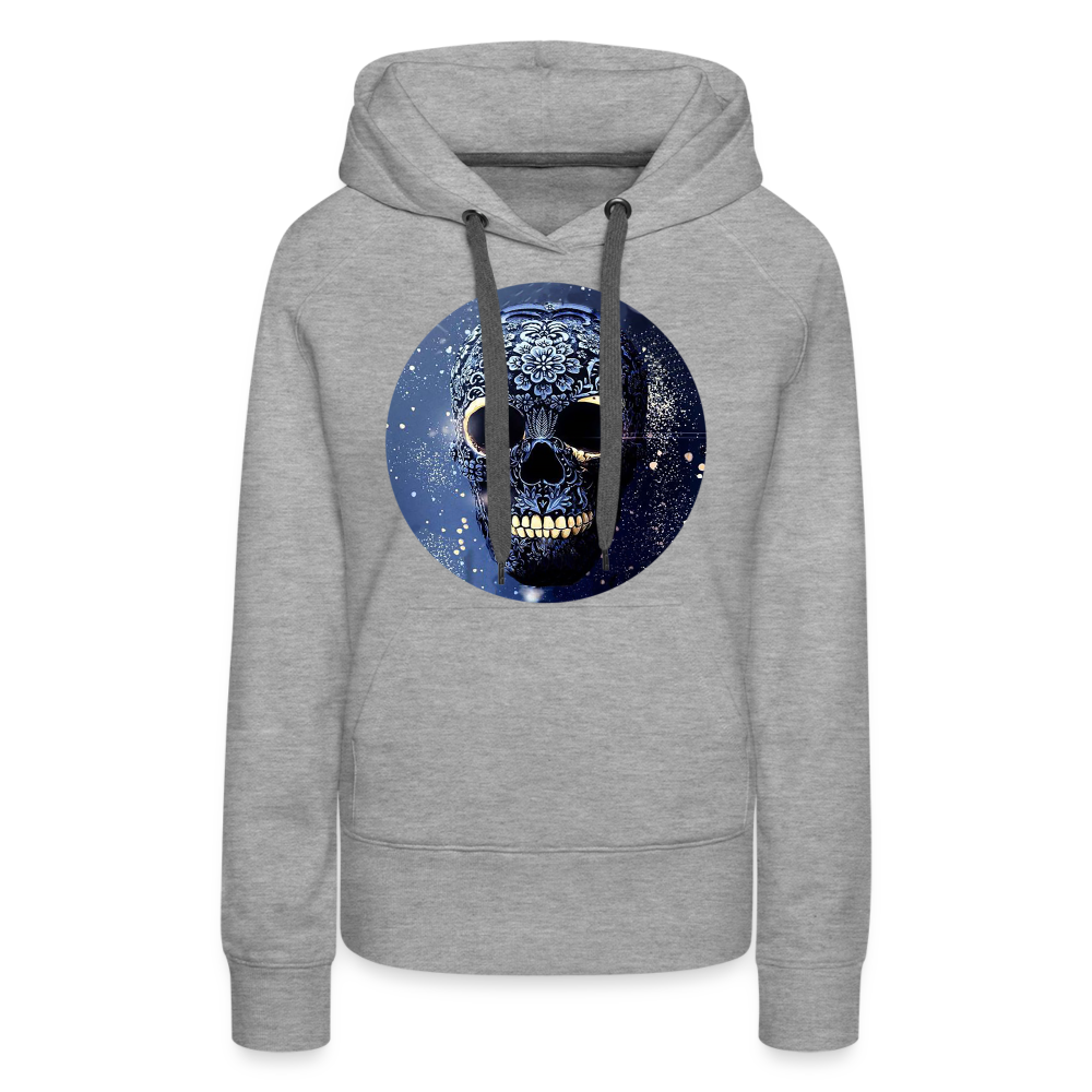 Kapuzenpullover Sweatjacke Sweatshirt Hoodie Pulli Basic Damen Kapuze Frauen - Grau meliert