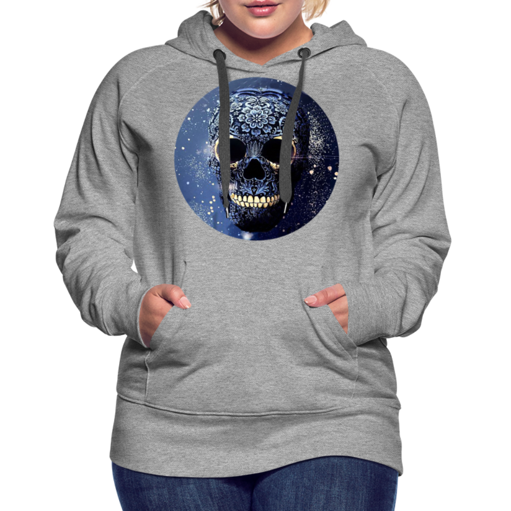 Kapuzenpullover Sweatjacke Sweatshirt Hoodie Pulli Basic Damen Kapuze Frauen - Grau meliert