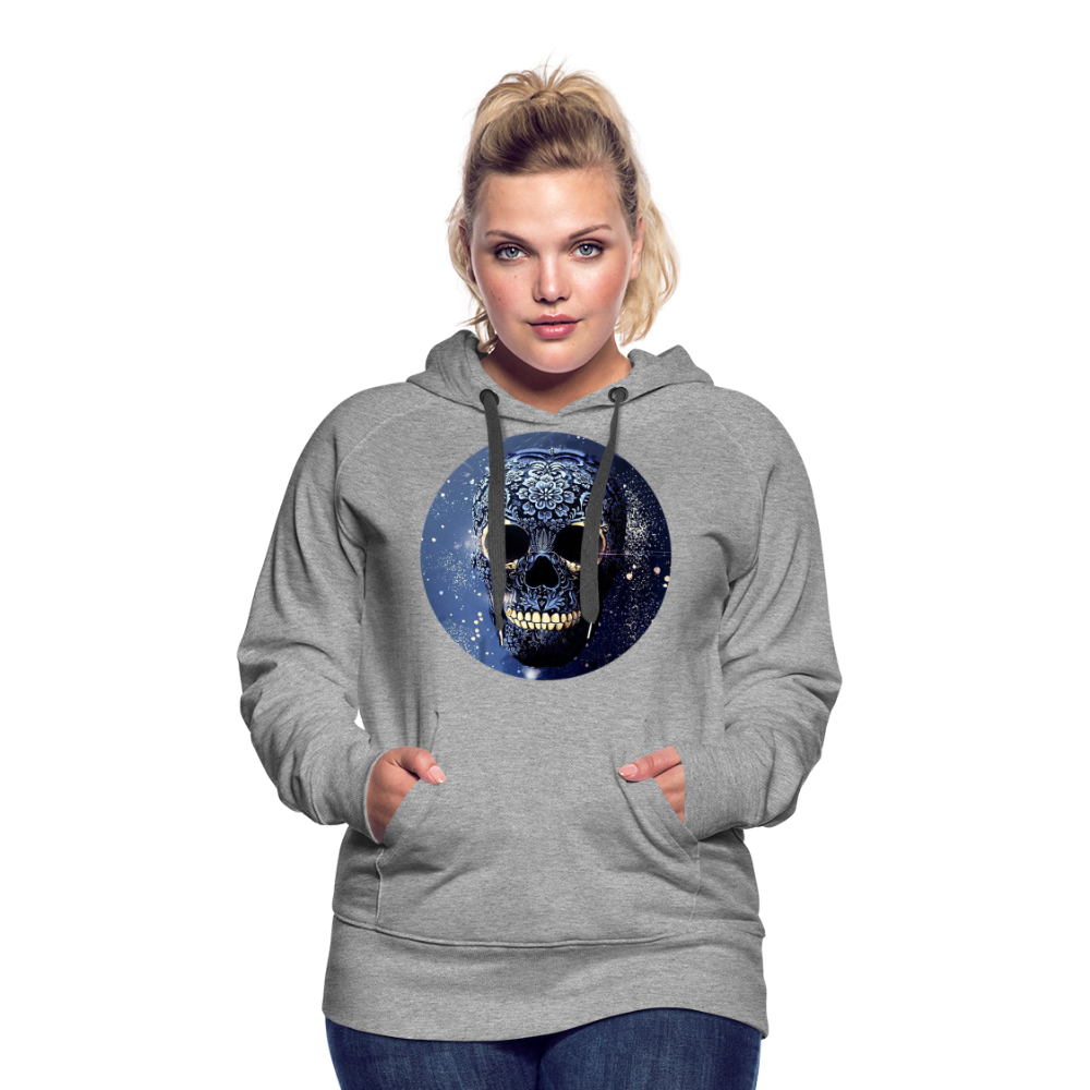 Kapuzenpullover Sweatjacke Sweatshirt Hoodie Pulli Basic Damen Kapuze Frauen - Grau meliert