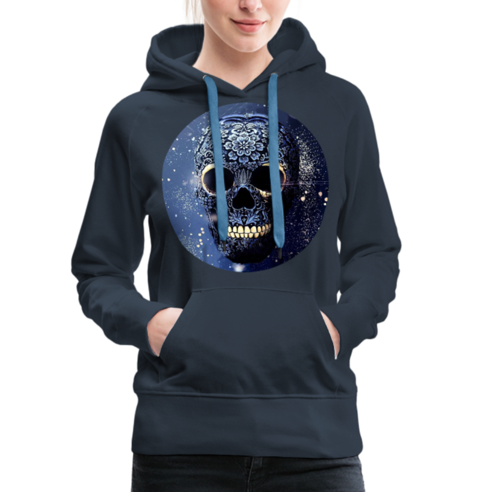 Kapuzenpullover Sweatjacke Sweatshirt Hoodie Pulli Basic Damen Kapuze Frauen - Navy