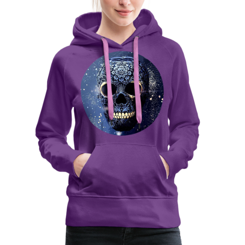 Kapuzenpullover Sweatjacke Sweatshirt Hoodie Pulli Basic Damen Kapuze Frauen - Purple