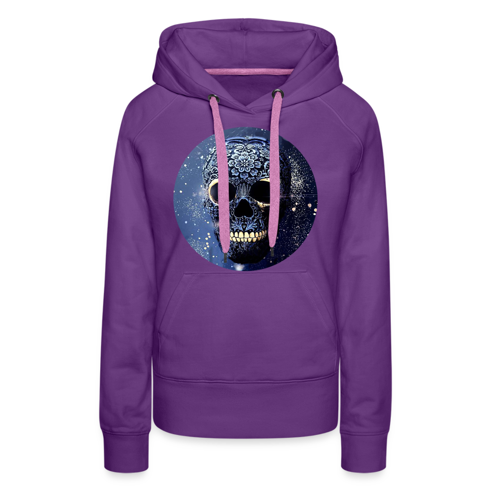Kapuzenpullover Sweatjacke Sweatshirt Hoodie Pulli Basic Damen Kapuze Frauen - Purple