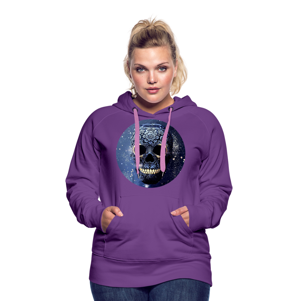 Kapuzenpullover Sweatjacke Sweatshirt Hoodie Pulli Basic Damen Kapuze Frauen - Purple