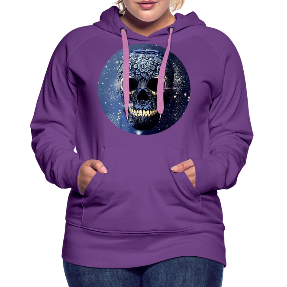 Kapuzenpullover Sweatjacke Sweatshirt Hoodie Pulli Basic Damen Kapuze Frauen - Purple