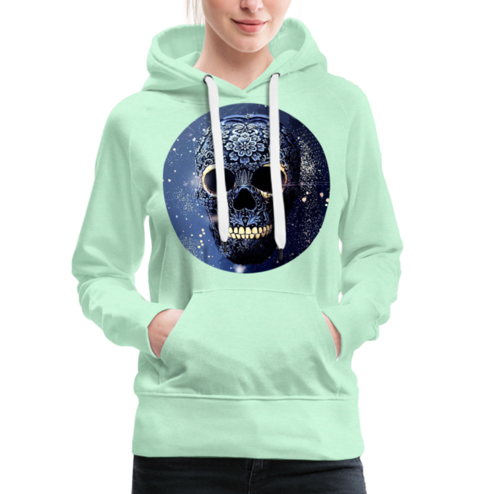 Kapuzenpullover Sweatjacke Sweatshirt Hoodie Pulli Basic Damen Kapuze Frauen - helles Mintgrün