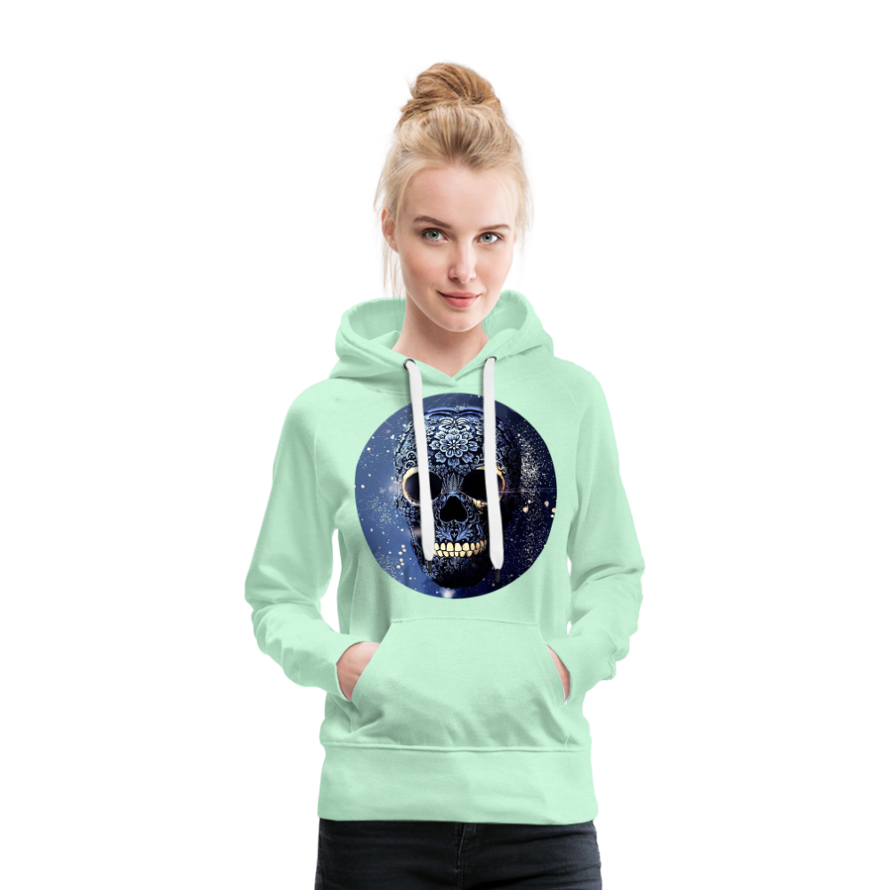 Kapuzenpullover Sweatjacke Sweatshirt Hoodie Pulli Basic Damen Kapuze Frauen - helles Mintgrün