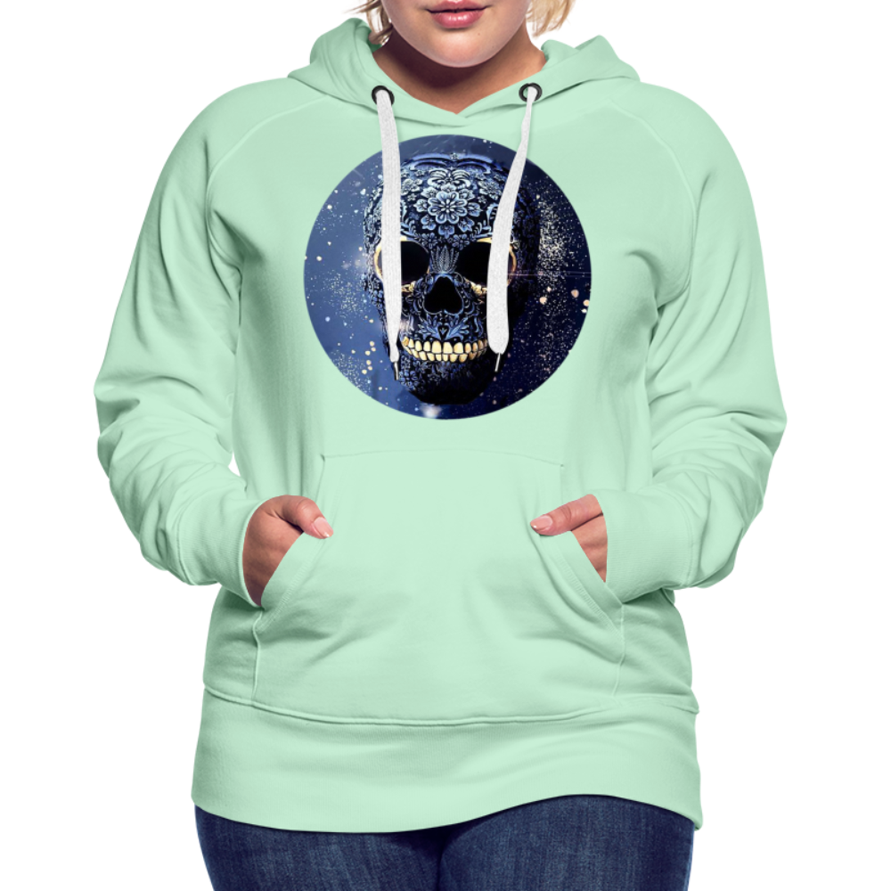 Kapuzenpullover Sweatjacke Sweatshirt Hoodie Pulli Basic Damen Kapuze Frauen - helles Mintgrün