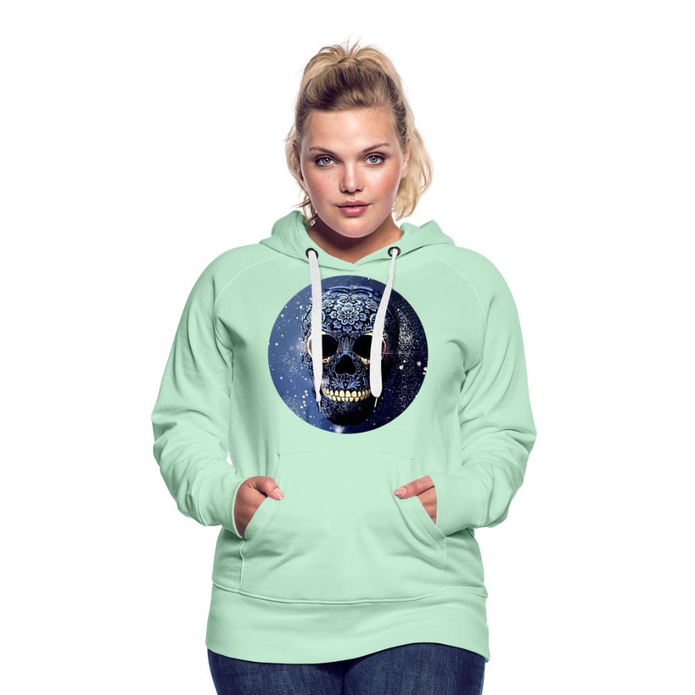Kapuzenpullover Sweatjacke Sweatshirt Hoodie Pulli Basic Damen Kapuze Frauen - helles Mintgrün