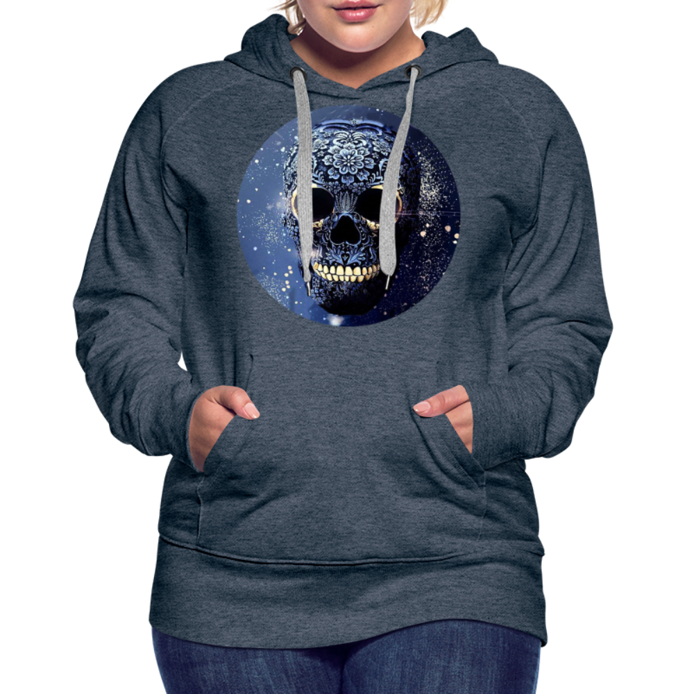 Kapuzenpullover Sweatjacke Sweatshirt Hoodie Pulli Basic Damen Kapuze Frauen - Jeansblau