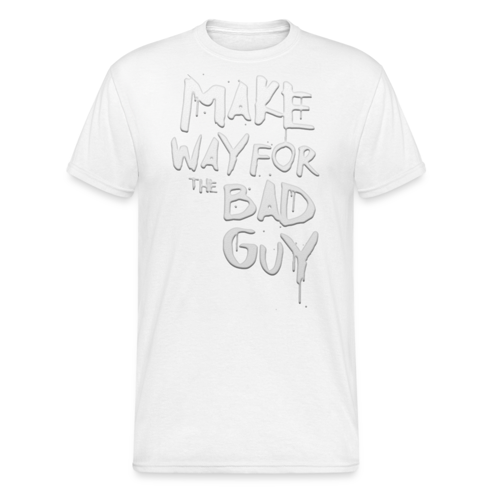 Herren MAKE WAY T-Shirt Rundhals Unisex Streetwear 100% Baumwolle - weiß