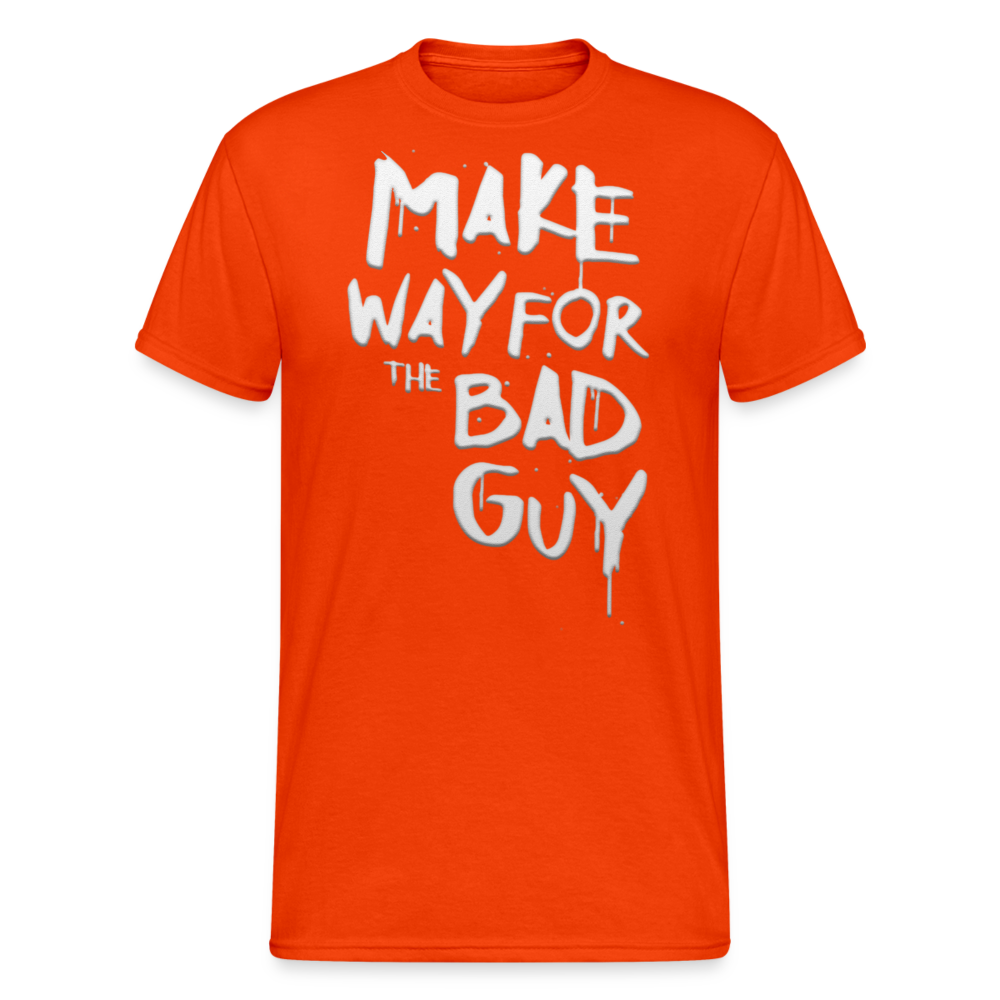 Herren MAKE WAY T-Shirt Rundhals Unisex Streetwear 100% Baumwolle - kräftig Orange