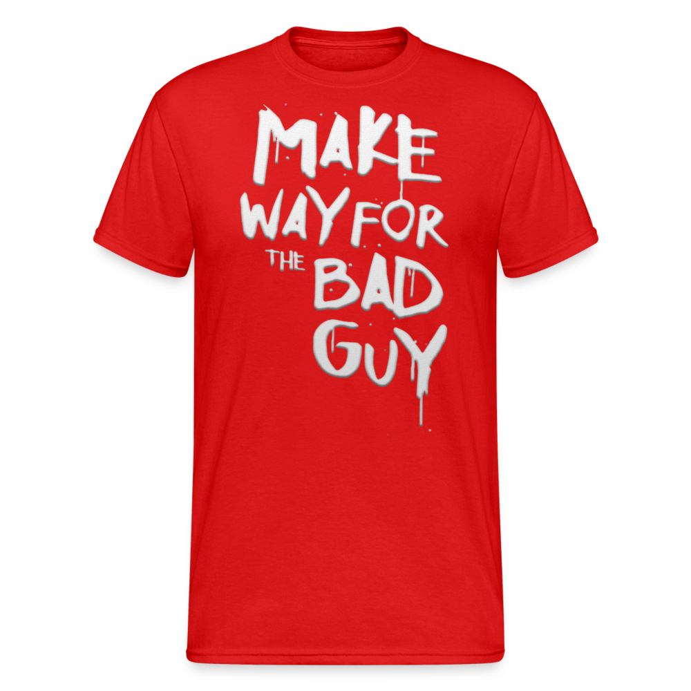 Herren MAKE WAY T-Shirt Rundhals Unisex Streetwear 100% Baumwolle - Rot