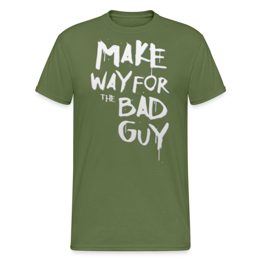 Herren MAKE WAY T-Shirt Rundhals Unisex Streetwear 100% Baumwolle - Militärgrün