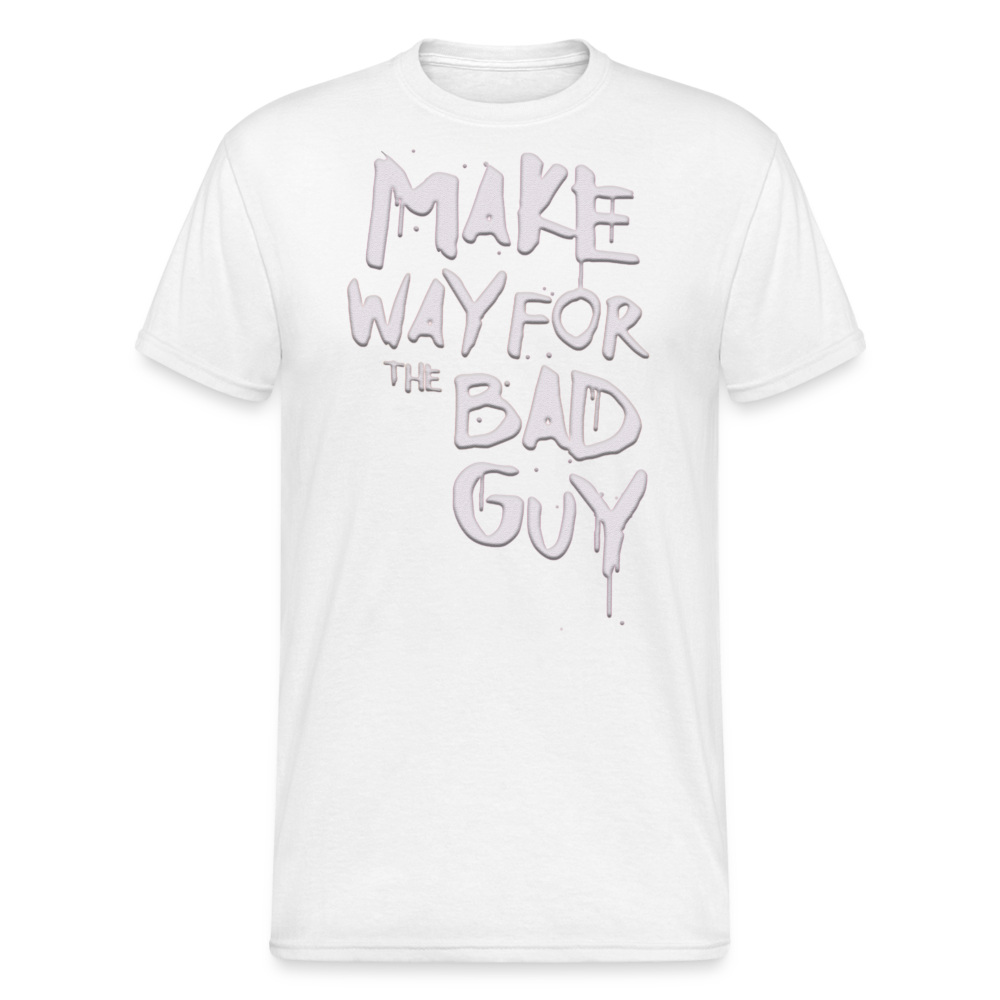 Herren MAKE WAY FOR T-Shirt Rundhals Unisex Streetwear 100% Baumwolle - weiß