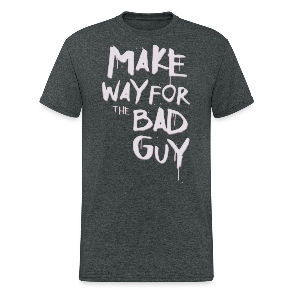 Herren MAKE WAY FOR T-Shirt Rundhals Unisex Streetwear 100% Baumwolle - Dunkelgrau meliert