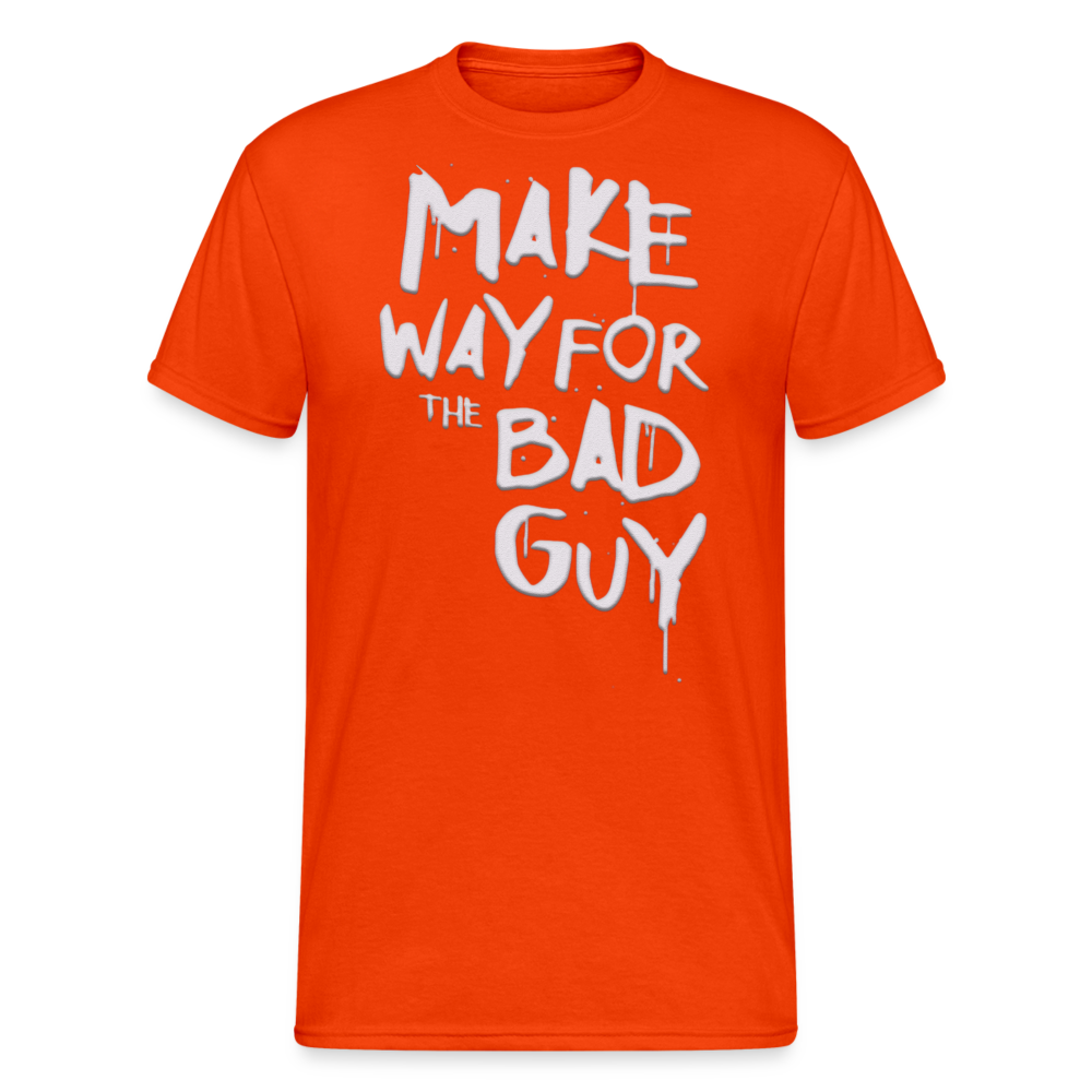 Herren MAKE WAY FOR T-Shirt Rundhals Unisex Streetwear 100% Baumwolle - kräftig Orange