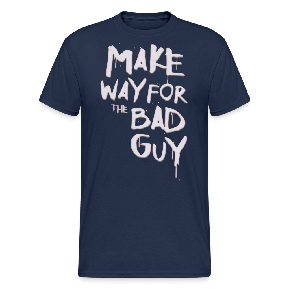 Herren MAKE WAY FOR T-Shirt Rundhals Unisex Streetwear 100% Baumwolle - Navy