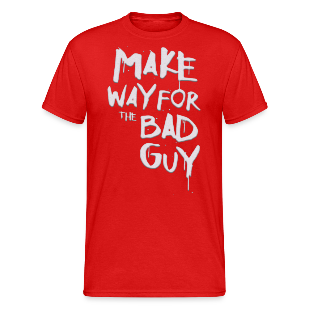 Herren MAKE WAY FOR T-Shirt Rundhals Unisex Streetwear 100% Baumwolle - Rot