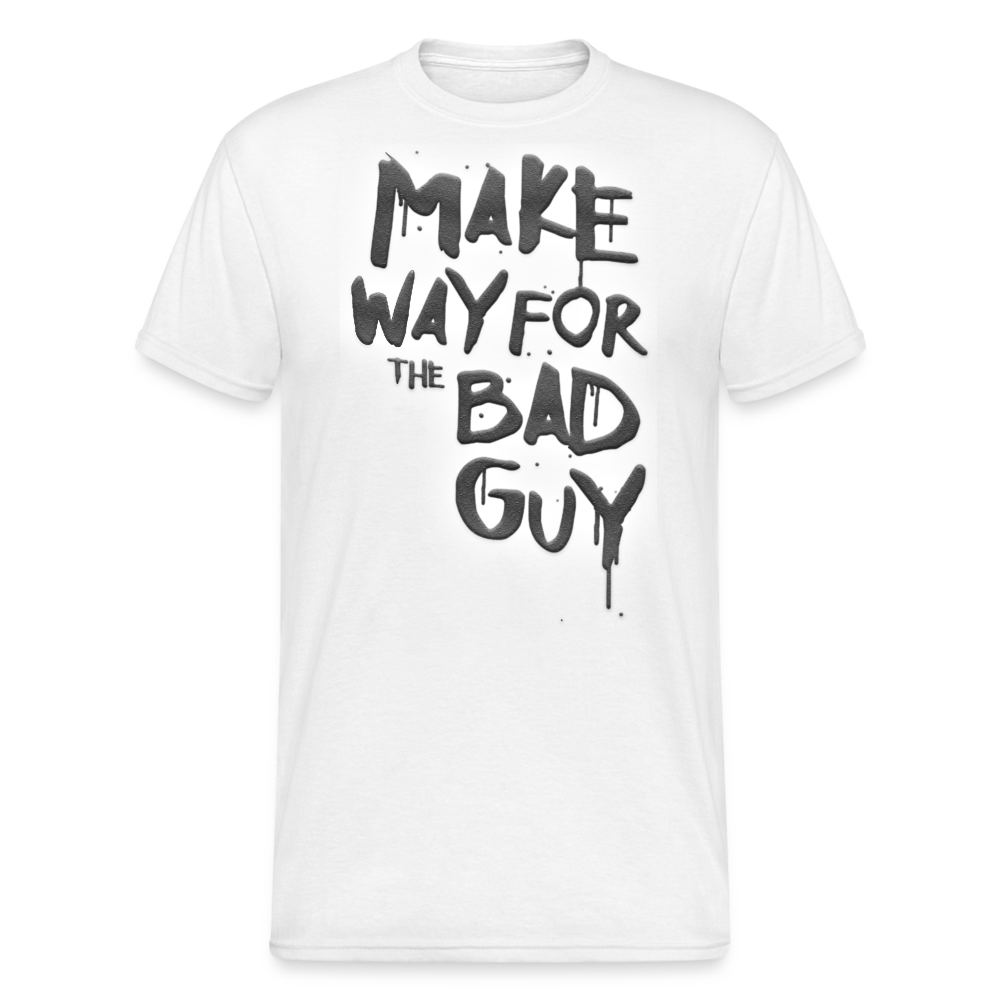 Herren MAKE WAY FOR T-Shirt Rundhals Unisex Streetwear 100% Baumwolle - weiß