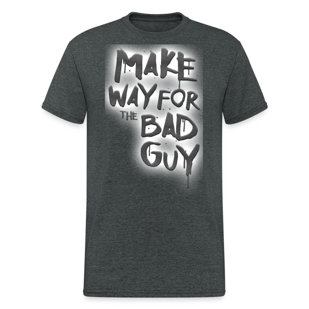 Herren MAKE WAY FOR T-Shirt Rundhals Unisex Streetwear 100% Baumwolle - Dunkelgrau meliert