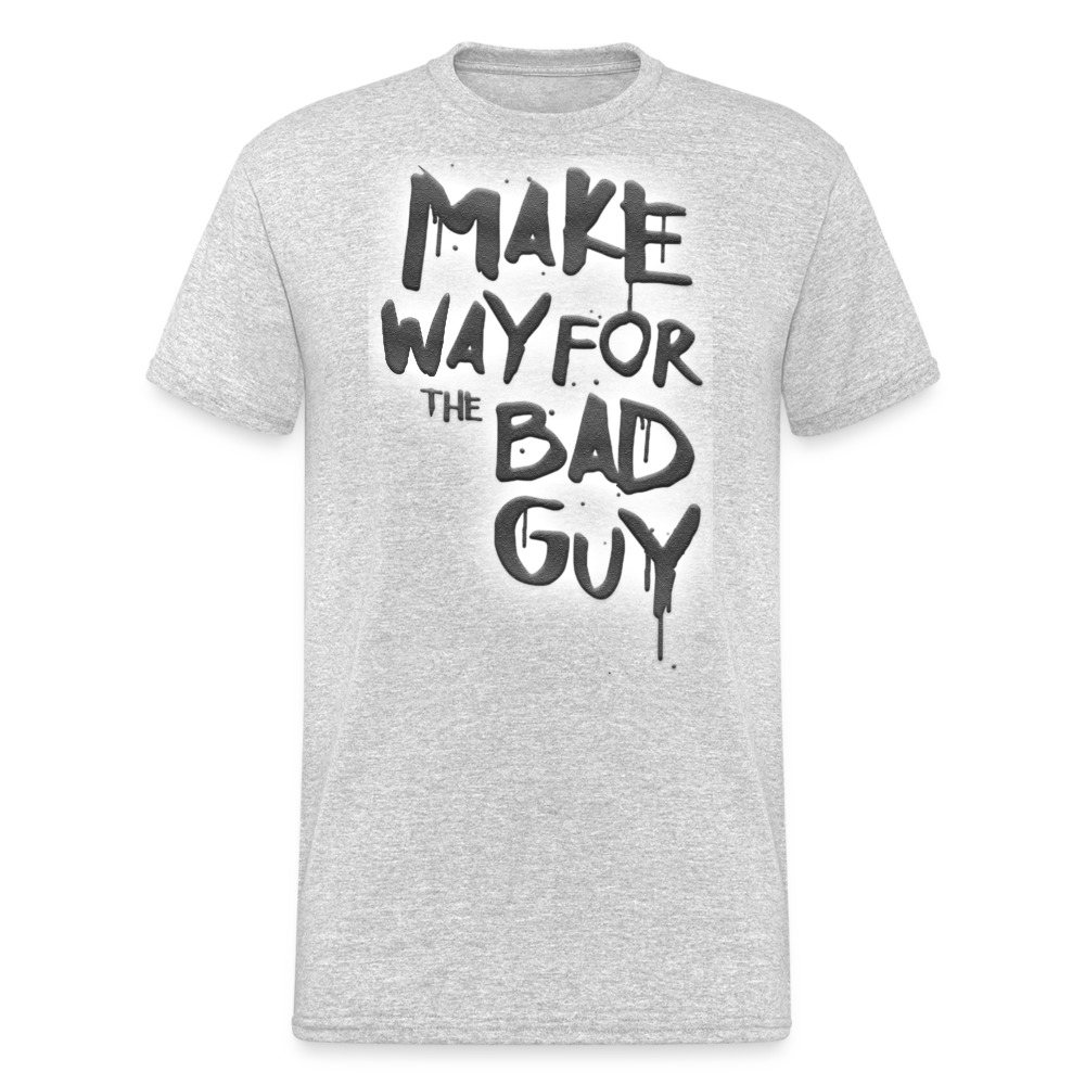 Herren MAKE WAY FOR T-Shirt Rundhals Unisex Streetwear 100% Baumwolle - Grau meliert