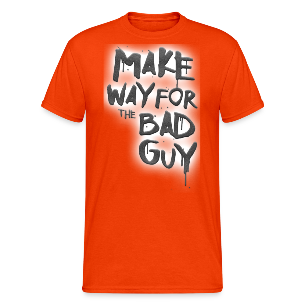 Herren MAKE WAY FOR T-Shirt Rundhals Unisex Streetwear 100% Baumwolle - kräftig Orange