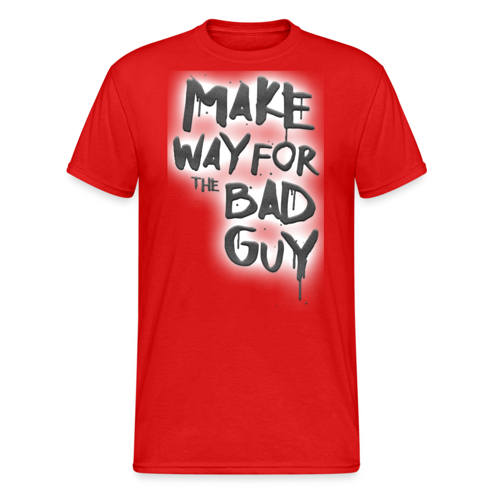 Herren MAKE WAY FOR T-Shirt Rundhals Unisex Streetwear 100% Baumwolle - Rot