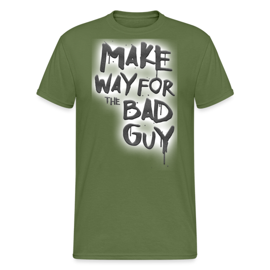 Herren MAKE WAY FOR T-Shirt Rundhals Unisex Streetwear 100% Baumwolle - Militärgrün