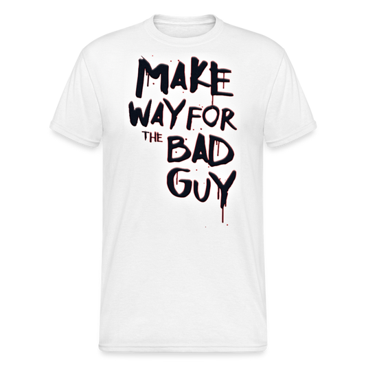 Herren MAKE WAY FOR T-Shirt Rundhals Unisex Streetwear 100% Baumwolle - weiß