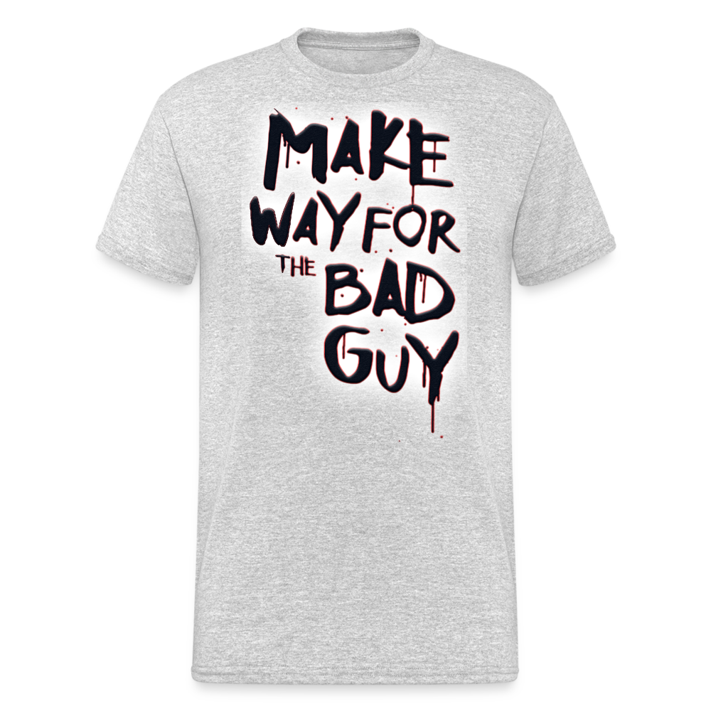Herren MAKE WAY FOR T-Shirt Rundhals Unisex Streetwear 100% Baumwolle - Grau meliert