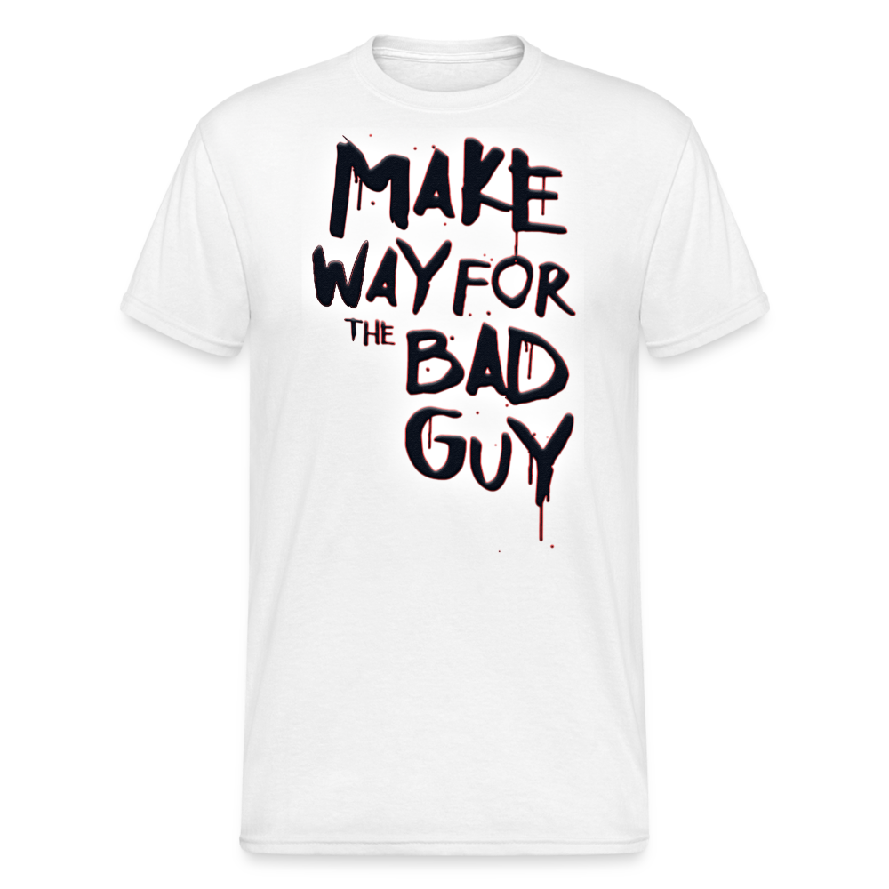 Herren MAKE WAY FOR T-Shirt Rundhals Unisex Streetwear 100% Baumwolle - weiß