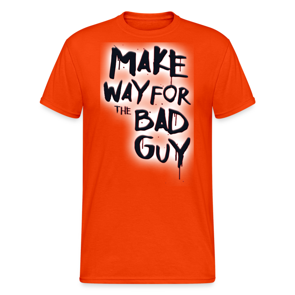 Herren MAKE WAY FOR T-Shirt Rundhals Unisex Streetwear 100% Baumwolle - kräftig Orange