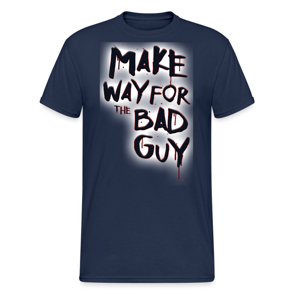 Herren MAKE WAY FOR T-Shirt Rundhals Unisex Streetwear 100% Baumwolle - Navy