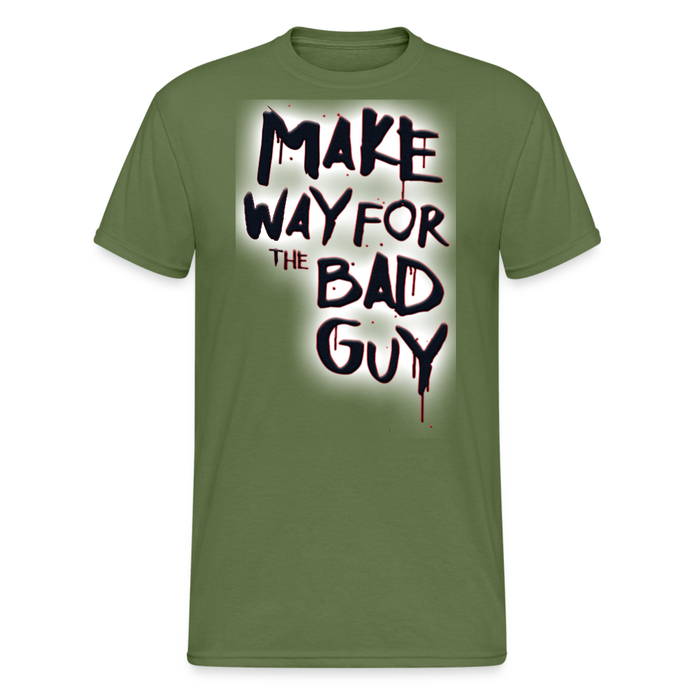 Herren MAKE WAY FOR T-Shirt Rundhals Unisex Streetwear 100% Baumwolle - Militärgrün