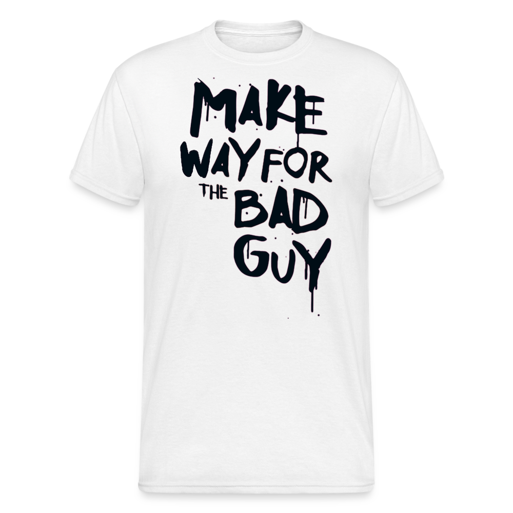 Herren MAKE WAY FOR T-Shirt Rundhals Unisex Streetwear 100% Baumwolle - weiß