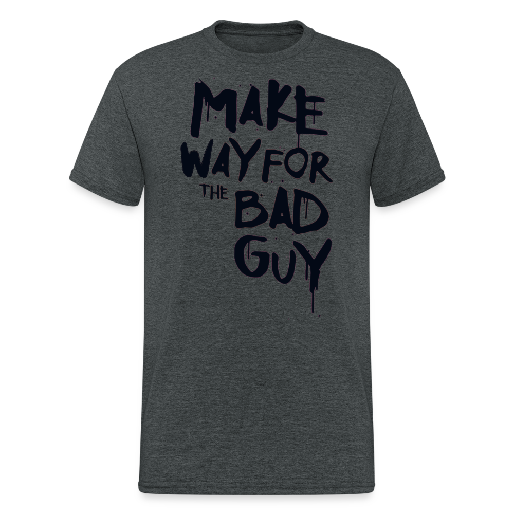 Herren MAKE WAY FOR T-Shirt Rundhals Unisex Streetwear 100% Baumwolle - Dunkelgrau meliert