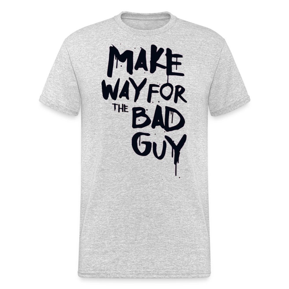 Herren MAKE WAY FOR T-Shirt Rundhals Unisex Streetwear 100% Baumwolle - Grau meliert