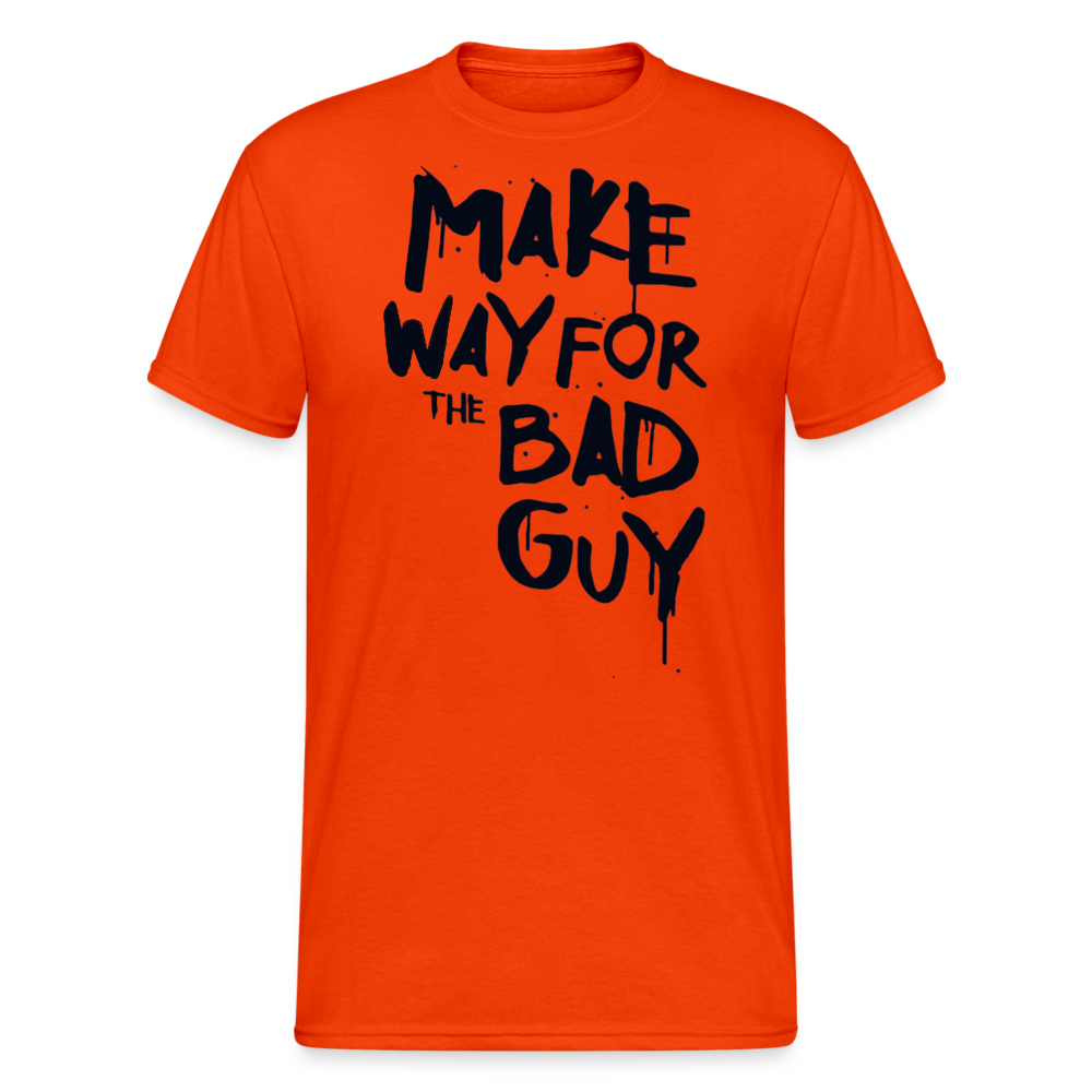 Herren MAKE WAY FOR T-Shirt Rundhals Unisex Streetwear 100% Baumwolle - kräftig Orange