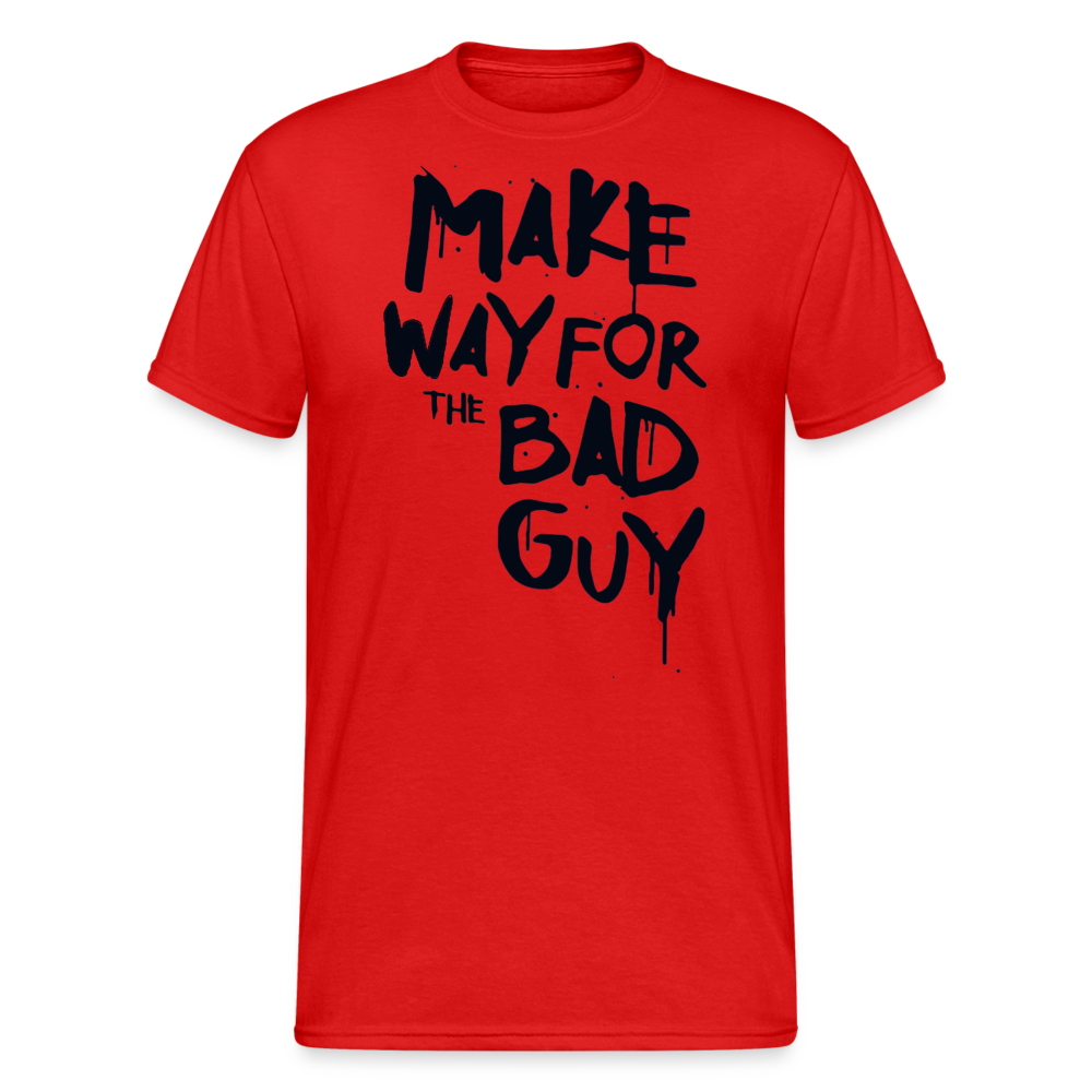 Herren MAKE WAY FOR T-Shirt Rundhals Unisex Streetwear 100% Baumwolle - Rot