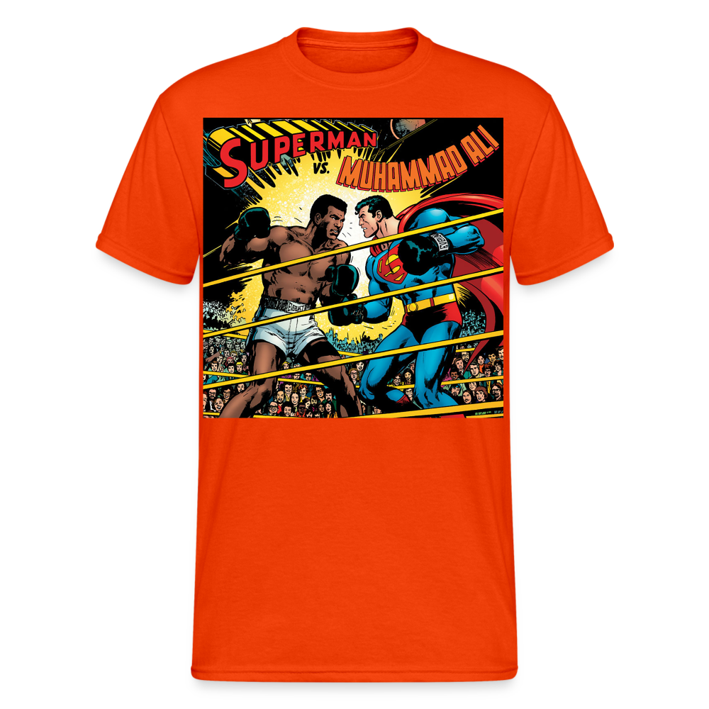 Fashion Herren Superman Mohammad Ali 3D T-Shirt Rundhals Unisex Streetwear - kräftig Orange