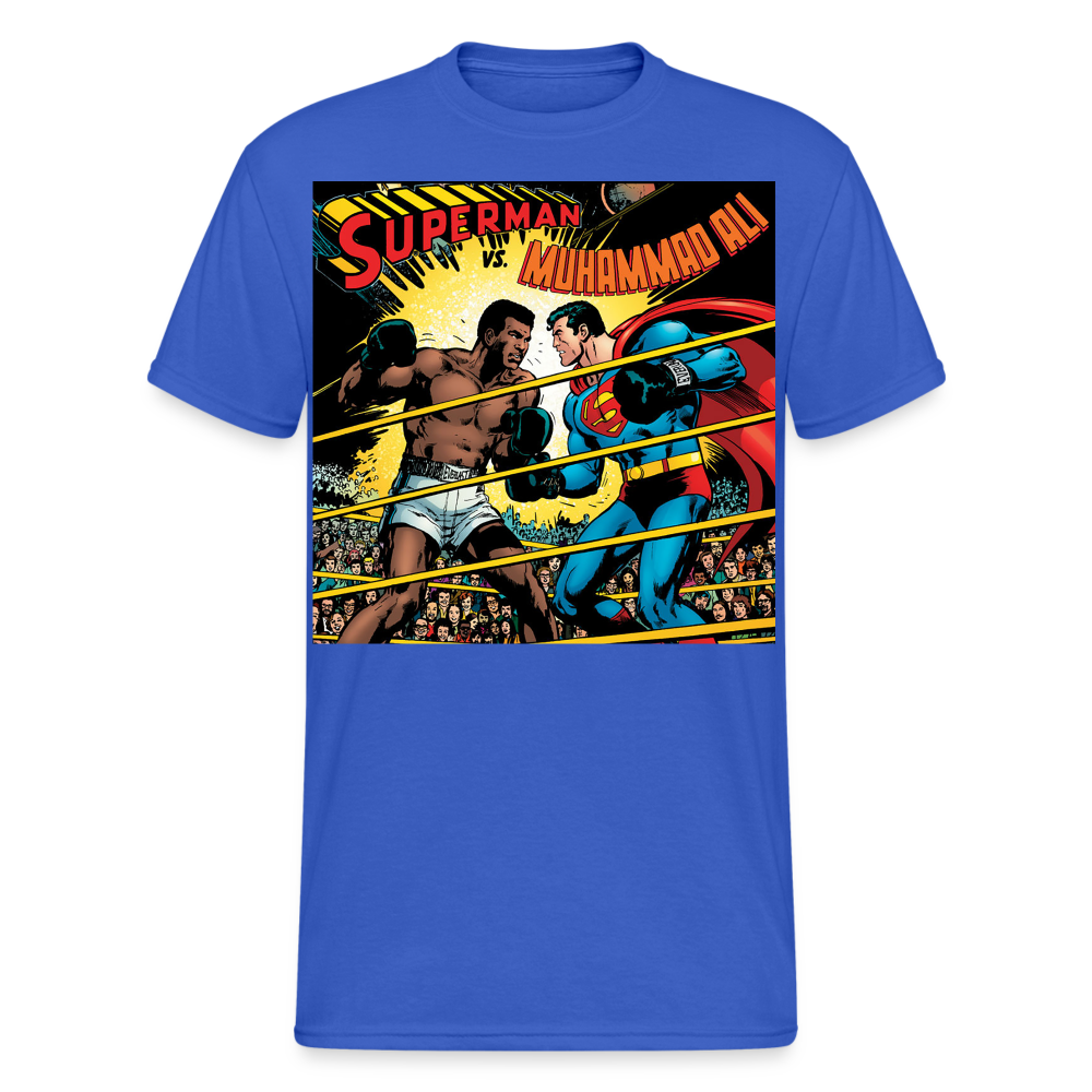 Fashion Herren Superman Mohammad Ali 3D T-Shirt Rundhals Unisex Streetwear - Königsblau