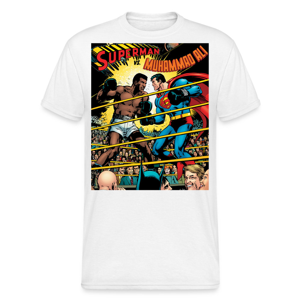 Fashion Herren Superman Mohammad Ali 3D T-Shirt Nerd Unisex Streetwear - weiß