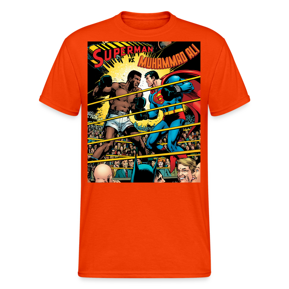 Fashion Herren Superman Mohammad Ali 3D T-Shirt Nerd Unisex Streetwear - kräftig Orange