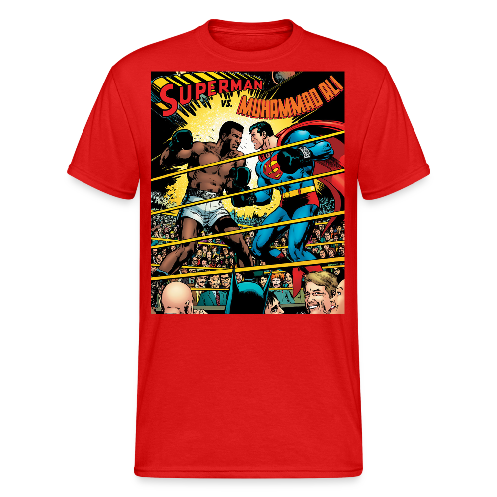 Fashion Herren Superman Mohammad Ali 3D T-Shirt Nerd Unisex Streetwear - Rot